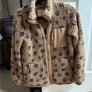 Abercrombie & Fitch Leopard Sherpa Jacket